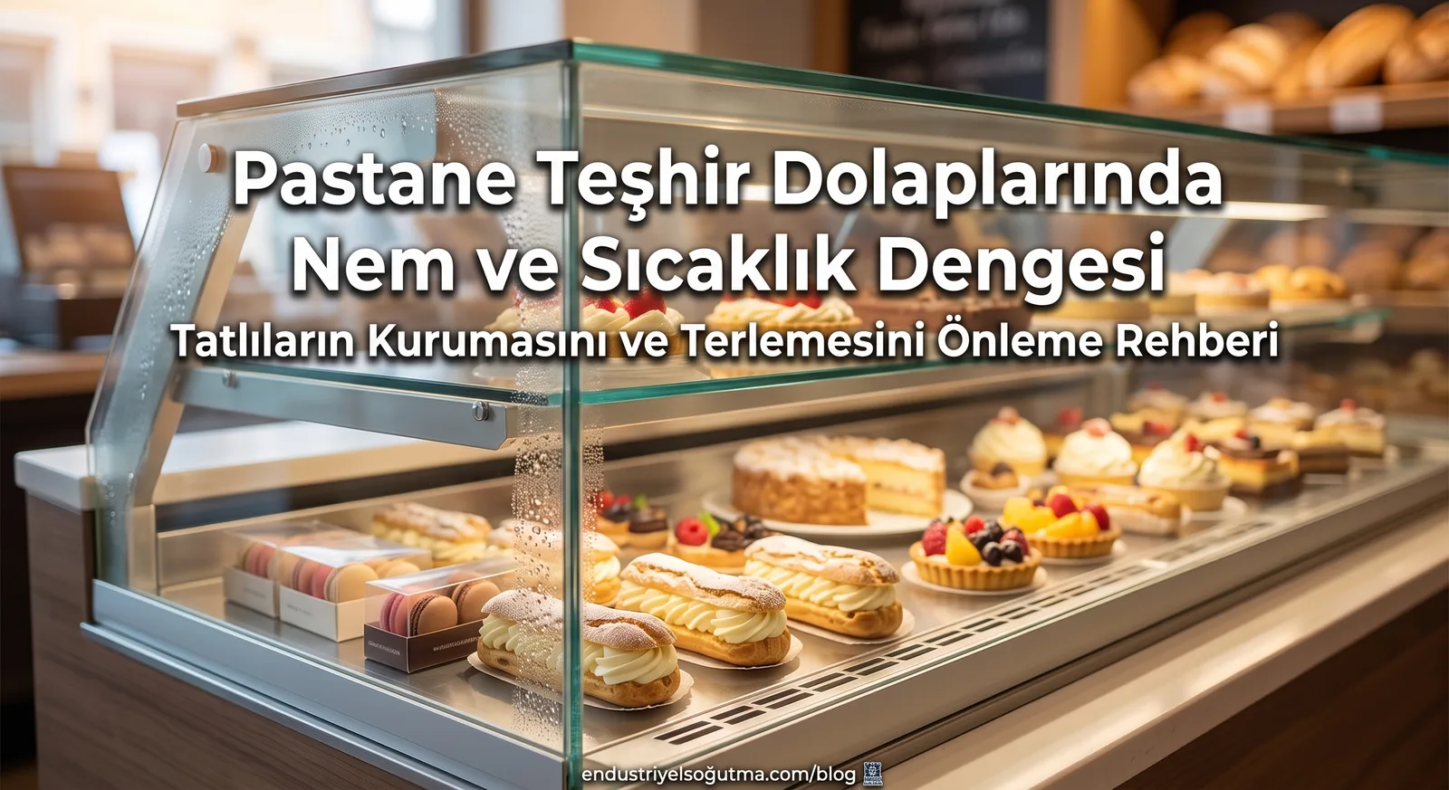 Pastane pasta teşhir dolabı sıcaklık ve nem dengesi soğutma sistemi